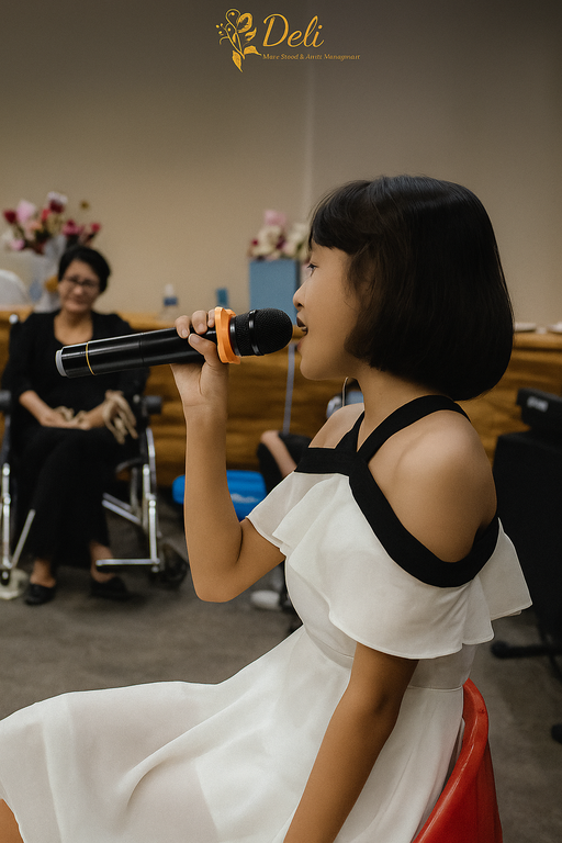 Latihan vokal anak-anak di Bina Vokalia